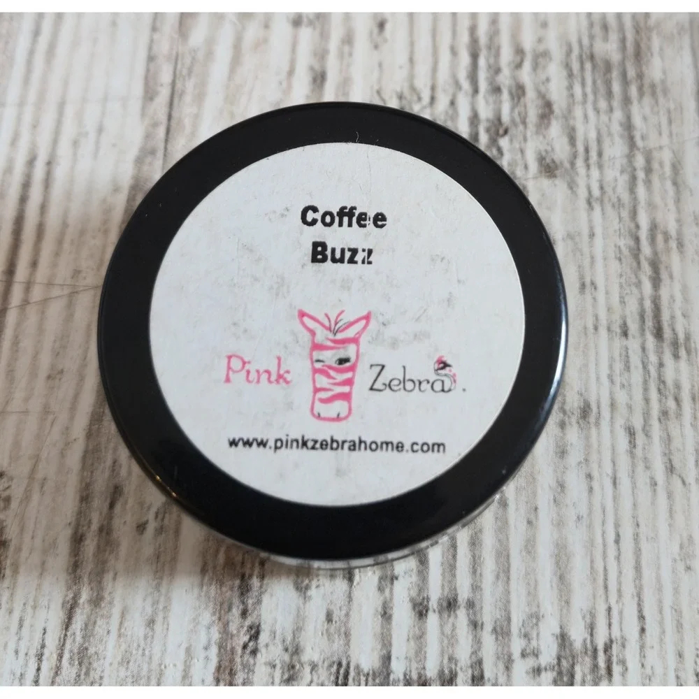 Pink Zebra Coffee Buzz Wax Melt Sprinkles Sample Fragrance Jar 1.125 oz 13043